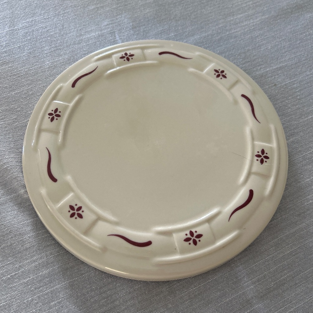 Longaberger Pottery Woven Traditions Heritage Blue 8..5” Footed Trivet